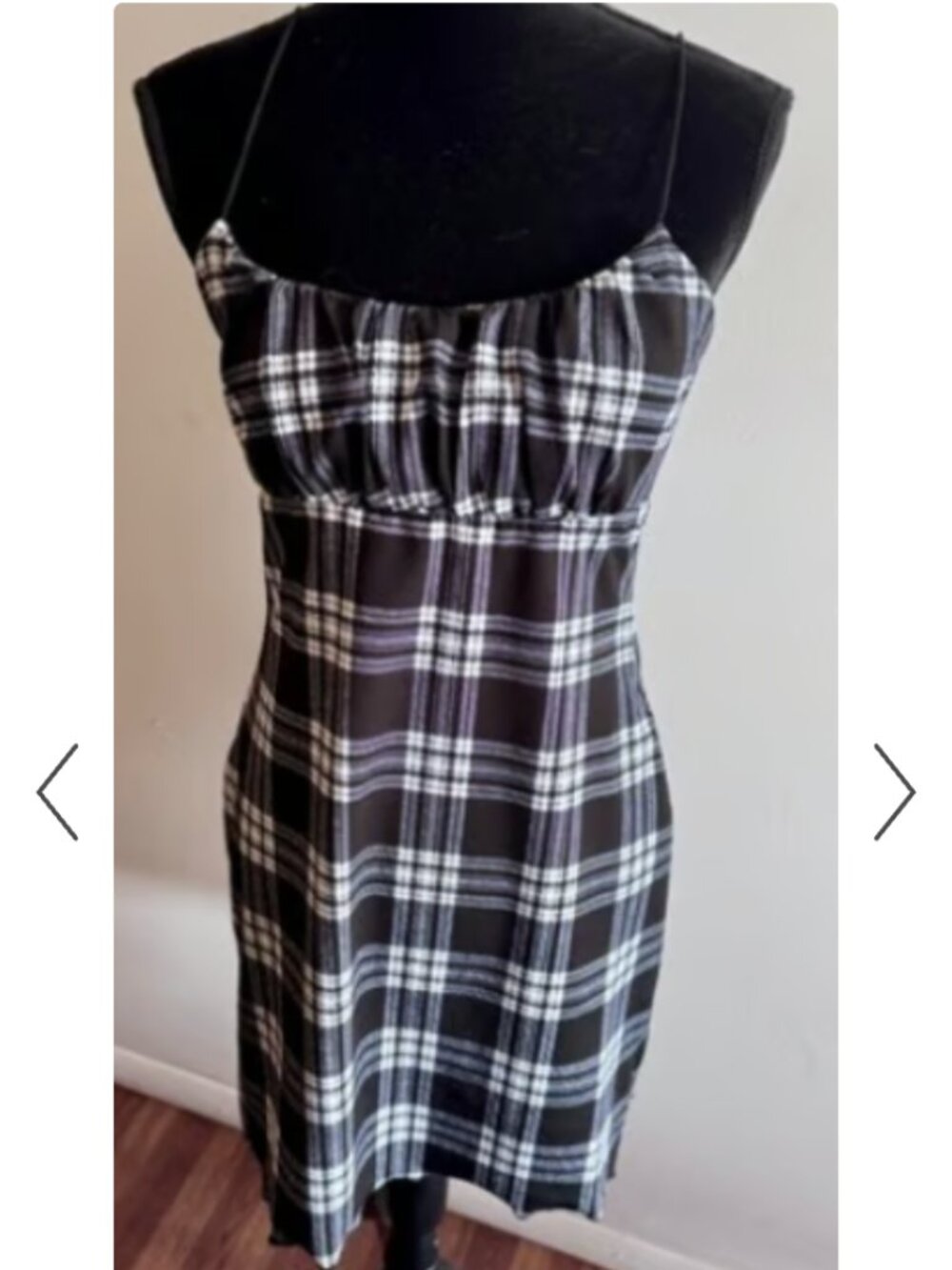 Black and white plaid dress